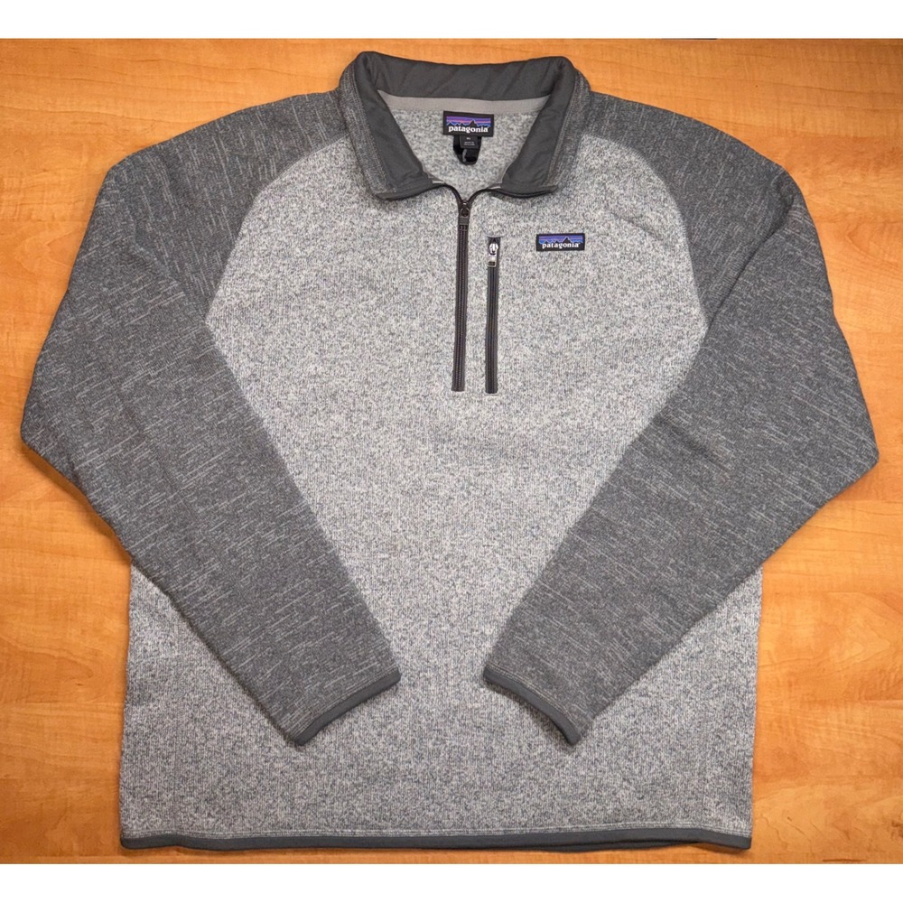 Patagonia Better Sweater 1/4 Zip Pullover Mens XL Grey Heather Fleece Jacket